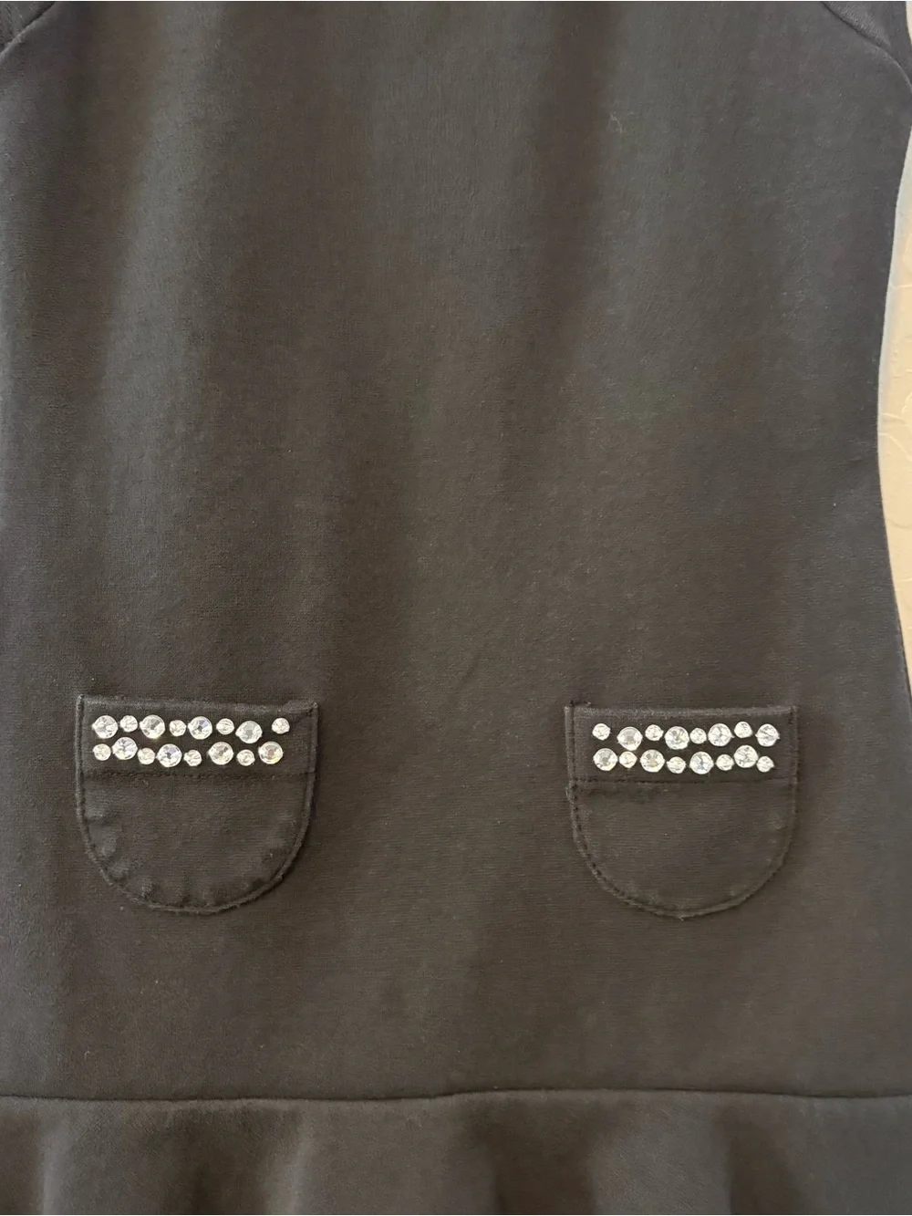 Gymboree olivia black peter pan collar rhinestone dress size 5